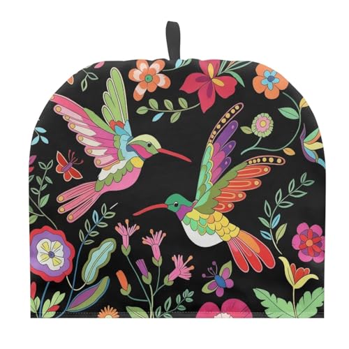 Image of Hummingbird Tea Cozy for Teapot Insulated Floral Tea Cosy for Teapot Home Kitchen Decor Tea Pot Cover for Keeping Warm