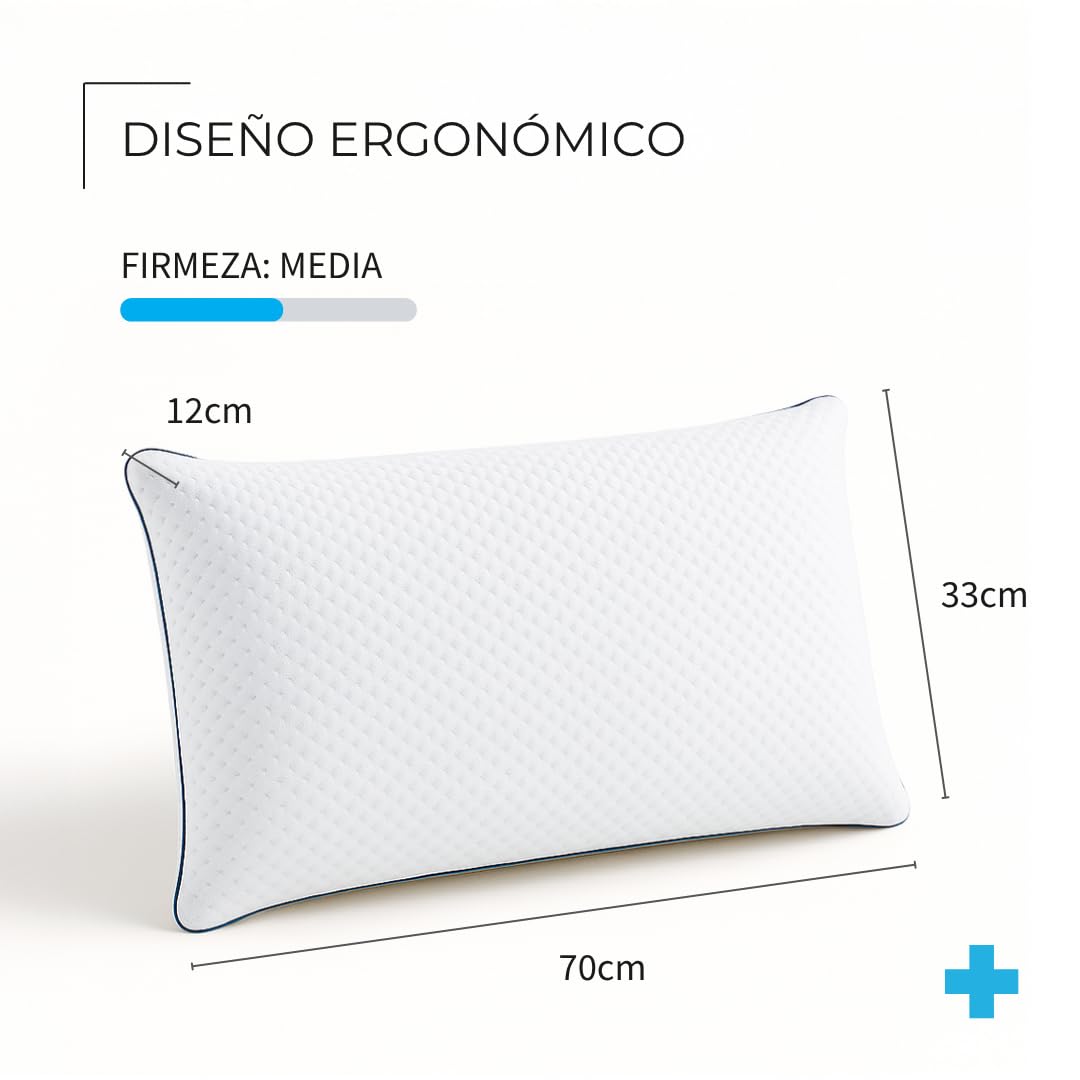 SE ACABÓ EL Calor!! Almohada Viscoelástica de Tejido Frío