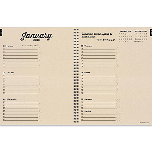 2019 Botanical Large Weekly Monthly Planner, 9X11 #TOP2