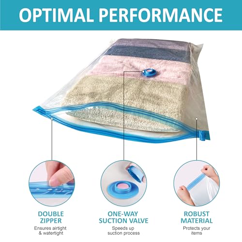 Electric Vacuum Storage Bags: 10 Jumbo Space Saver Bags for Clothes, Bedding & More