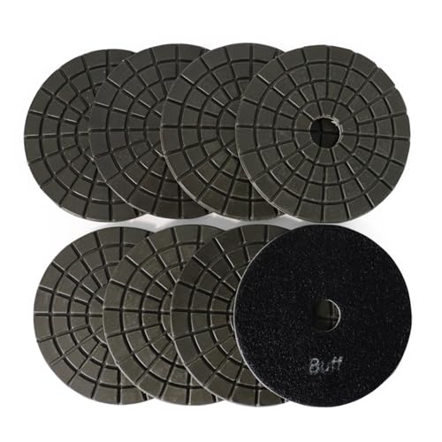 SHDIATOOL 8pcs/Set Professional polishing Pads for Marble & Granite Diameter 4