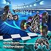 Terucle Rc Cars Toys for Boys Remote Control Car 2.4 GHz Black Toys for Ages 5-7 Kids Toys New Upgraded Strip Lights 360° Rotating Rc Truck Birthday (Black) #4