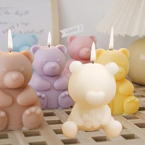 Miniatura 4 de Molde de oso de peluche 3D, moldes de silicona para cubitos de hielo, molde de jabón hecho a mano, molde de resina de oso epoxi, decoración de