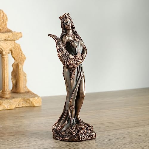 Estatua de resina con acabado bronce frío 6 1/8 pulg miniatura 7