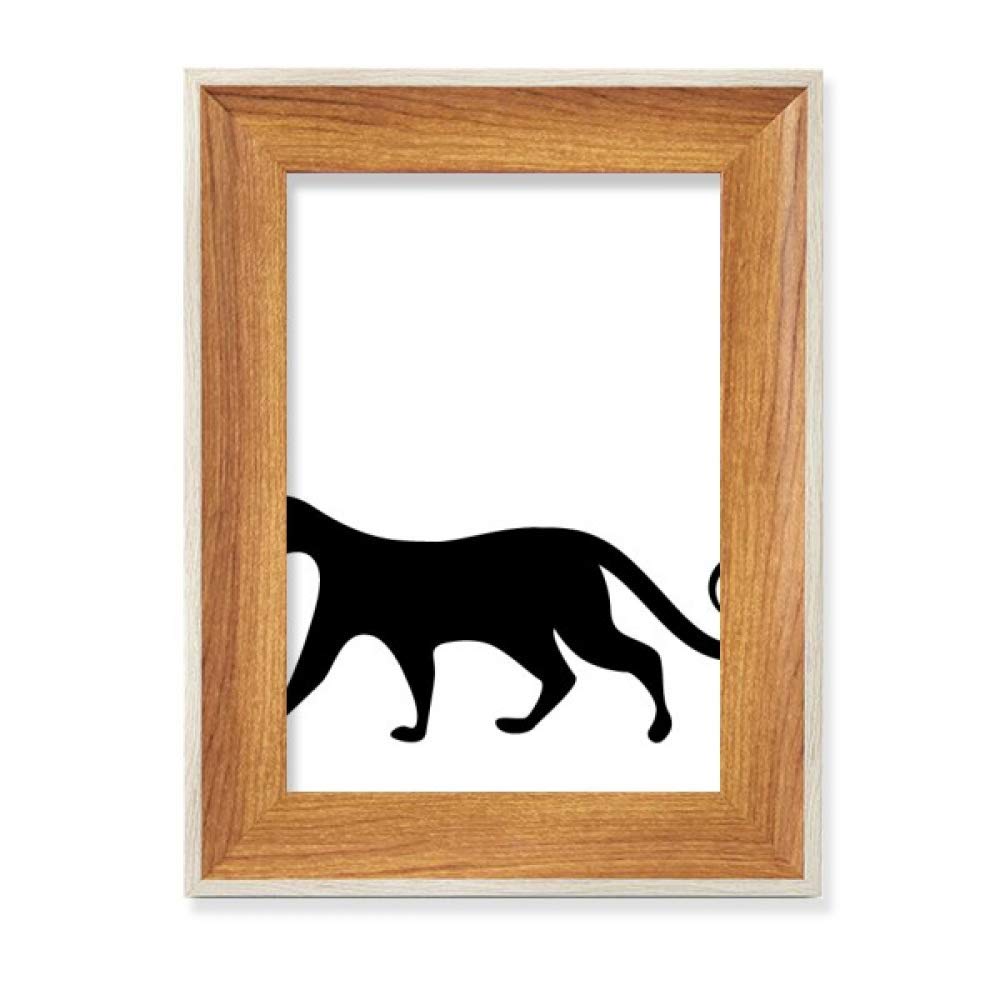 Cadre de Photo Bois Silouhette Chat Noir Décoration Bureau Sans Percer