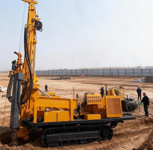 Multi-functional tracked reverse circulation drilling rig, suitable for water well, drainage hole drilling, rescue drilling, geothermal resource mining projects, portable move.