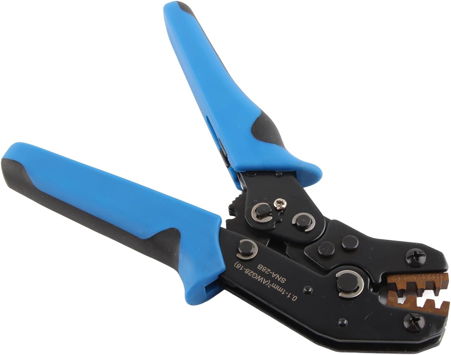 Crimping Tool, Ratchet Wire Crisper Pliers Ratcheting Wire Crimper Terminal Plier Tool Cutter, Professional Insulated Terminals Heat Shrink Connectors Ratcheting Wire Crimper Tool for 18-28 AWG, Blue