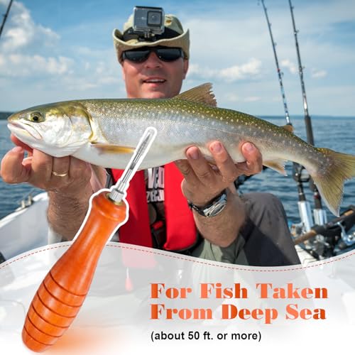 Image of Feekoon Fish Venting Tool, Venting Kit for Deep Sea Fishes with Stainless Steel Needle, Fishing Tackle for Saltwater Fishing Fish Release and Return (Patented)