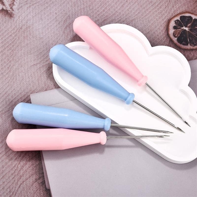 1pc Leather Sewing Awl Stitcher Hole Hook Plastic Handle DIY Handmade Tool Cone Needle Shoe Repair Leathe Rcraft Tool Supplies - (Color: ramdom color 1pc)