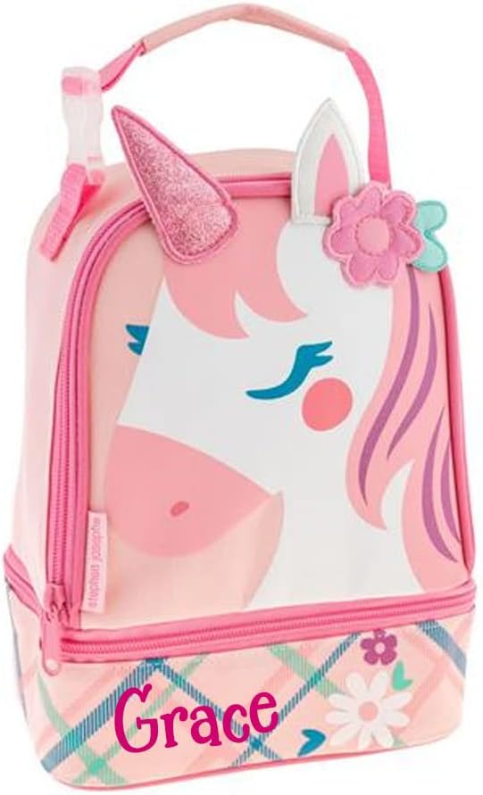 Stephen Joseph Personalized Lunch Box - Unicorn Lunch Bag - Lunch Pals Lunchbox - Back to School Supplies - Kids Insulated Bag - Custom Name