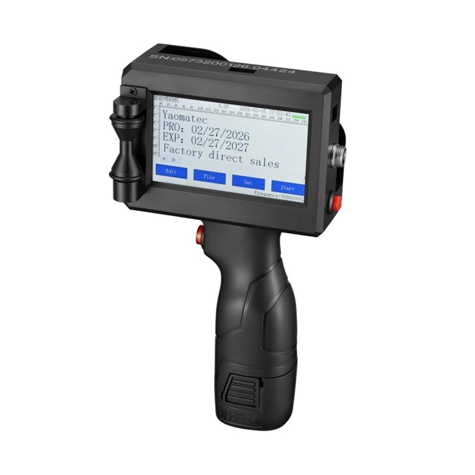 Merhovo One Color Inkjet Printer, Portable Printer Qr Bar Batch Code Date Logo Expiry Label Handheld Jet Thermal Inkjet
