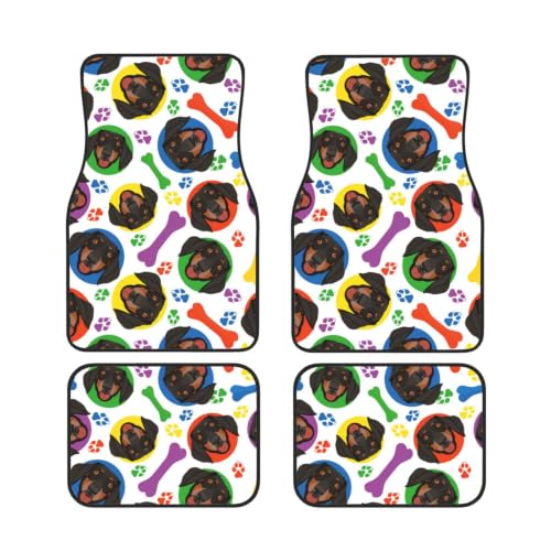 Alfombrillas para coche de Perro Salchicha accesorios de neopreno antideslizantes juego 4