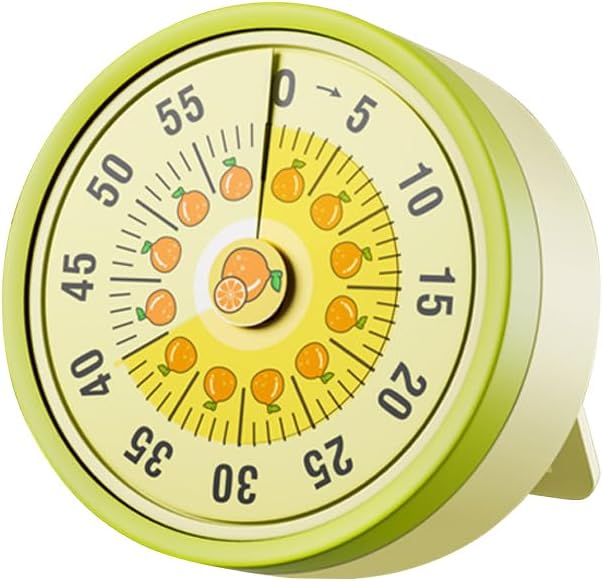 Kitchen Timer, Kitchen Countdown Cooking Reminder No Battery Required Magnetic Time Management Timer, Xmas Gift, Green