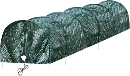 MQJIAZHI Filet de serre pour plantes, tunnel de croissance de jardin, filet de cloche pour parcelle de plantes, tunnel bas de culture pour plantes, maille de...