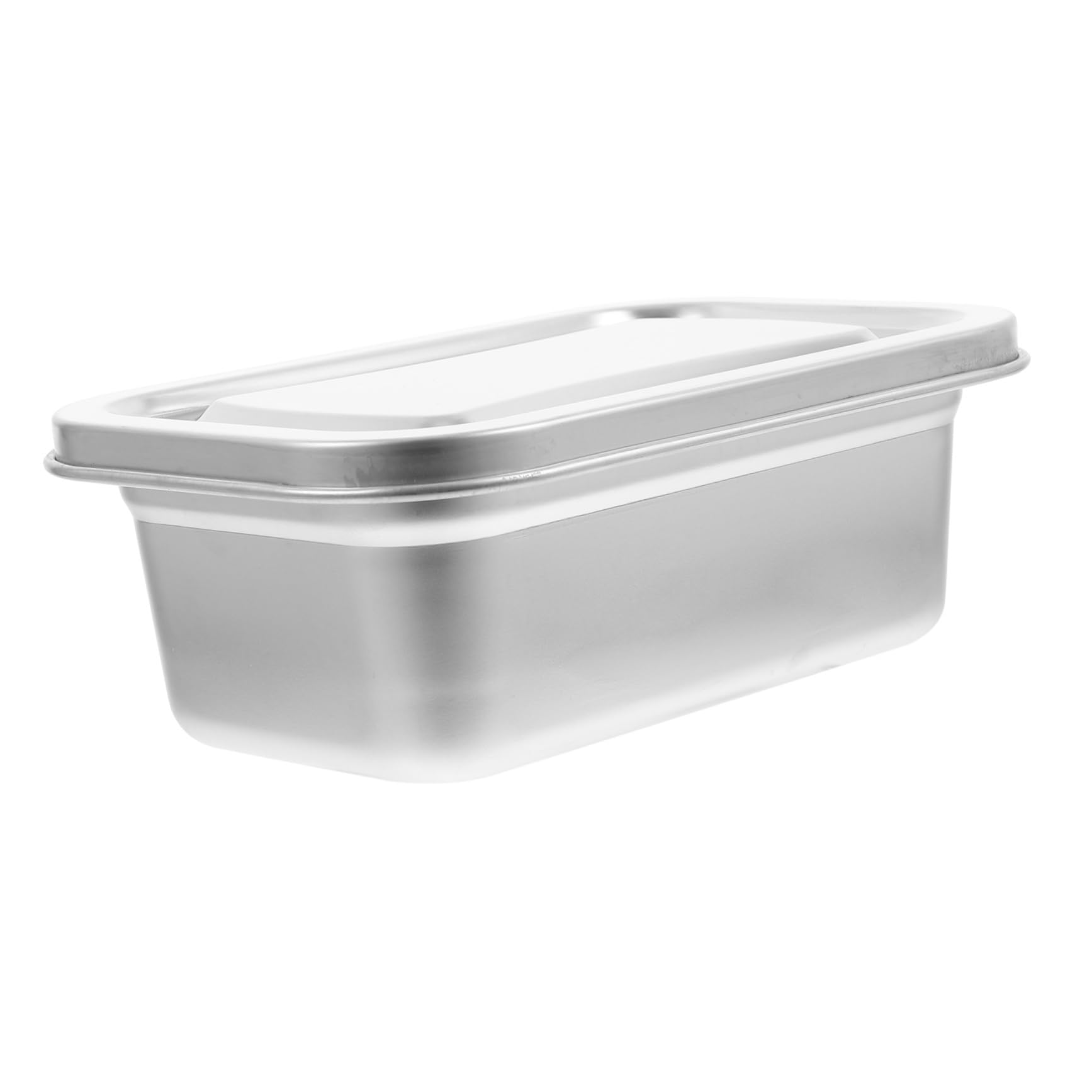 ZerodekoStainless Steel Ice Cream Box Snack Containers Fridge Storage Bin Kimchi Containers Bowls with Lids Ice Cream Tub Small Fruit Case Ice Cream Cooler 304 Stainless Steel