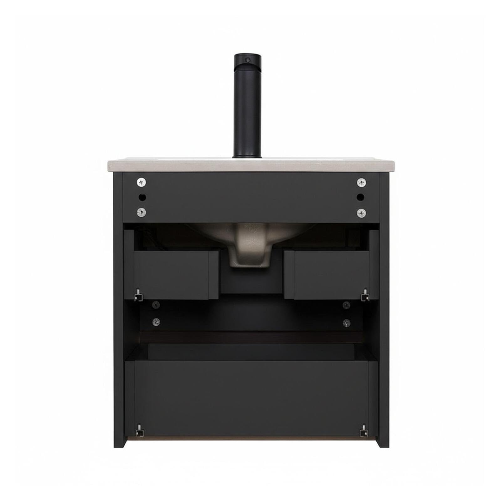 MOB-IN - Mueble lavabo Sorrento 45 cm y grifo negro