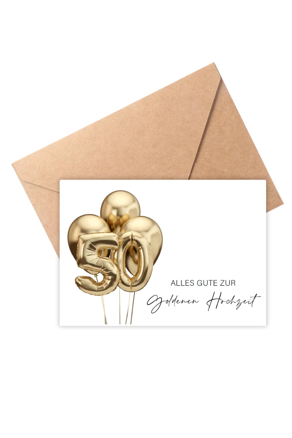 The Life Barn Postkarte mit Umschlag Goldene Hochzeit Glückwunschkarte