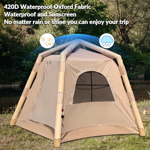 Carpa inflable para camping impermeable para 3 personas miniatura 2