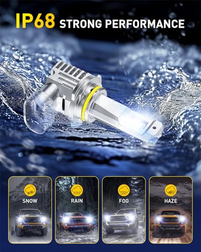Image of AUXITO 9005 9006 Bulb Combo - 1000% 180,000LM Brighter Output, 6500K Bright White, Simple Plug & Play, 60000Hr+ Long Lifespan, Pack of 4