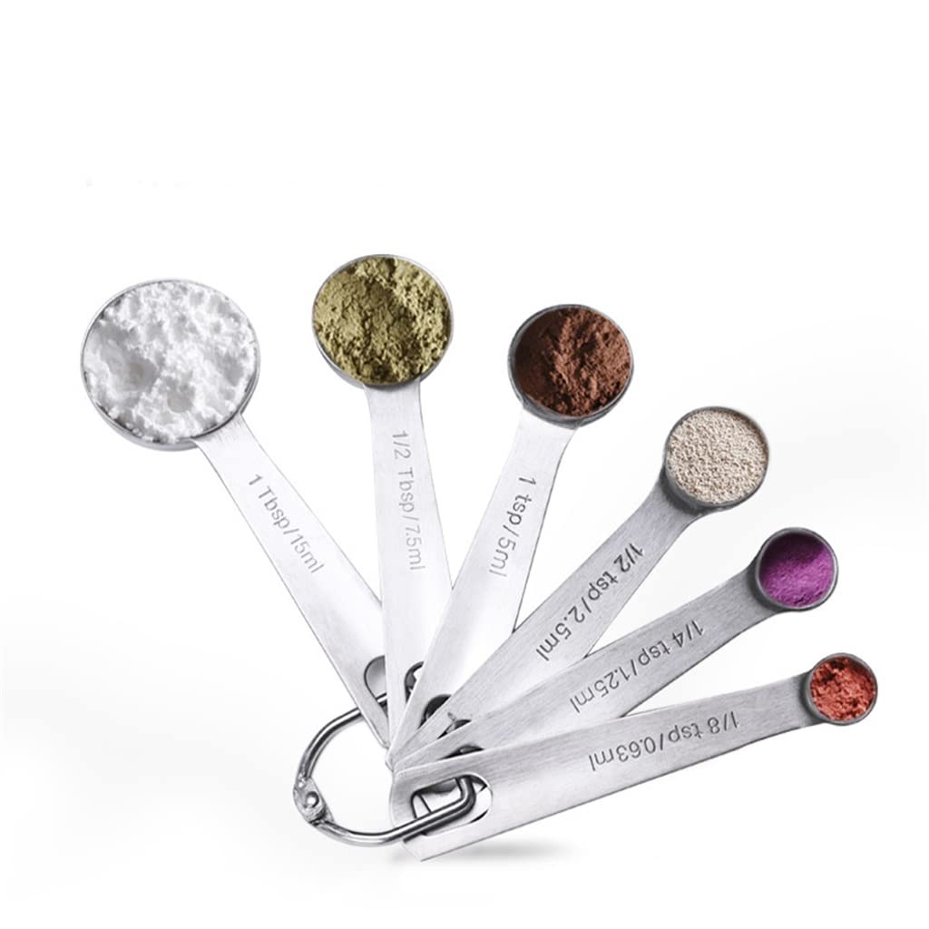 BATLAM pièces/lot cuillère à mesurer en Acier Inoxydable Cuisson Cuisson cuillère à mesurer Outil de Cuisine Pratique (Couleur : A, Taille : comme Le Montre l'image) (A comme Le Montre l'image)