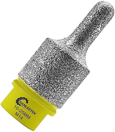Diamond Finger Milling Bits 10-25mm for Enlarging Shaping Beveling Existing Holes in Ceramic Tile Porcelain Marble Granite Artificial Stone M14 Thread SANLEETEK