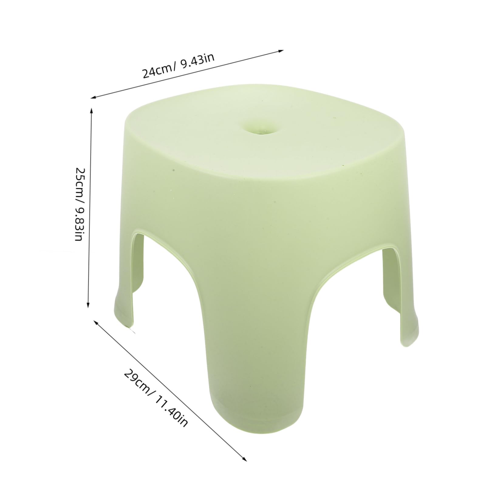 Wakauto Foot Stool Plastic Step Stool for Adults Lightweight Non-Slip Stacking Multi-use for Bathroom Living Room Office