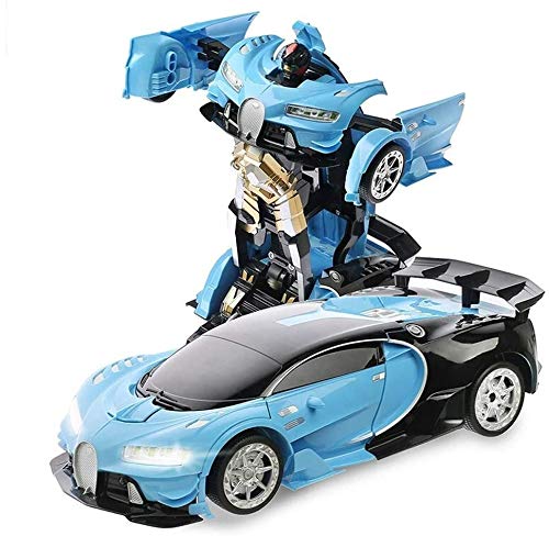 Zhangl Transformer Dual Mode Wireless Remote Car 1:12 Control Robot One Touch Transform Drifting Sports Rechargeable Radio Controlled RC Dasher Stunt Vehicle Children's Holiday Birthday Gifts