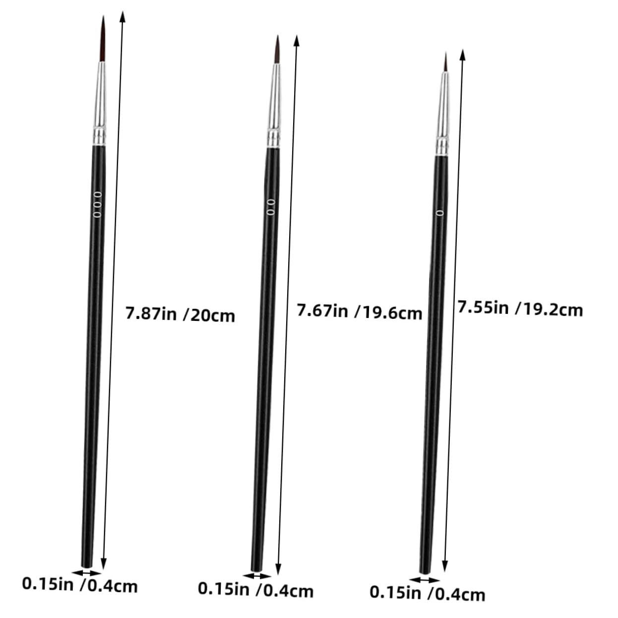 Lurrose 150stücke Teiliges Pinselset Für Miniaturmalerei Präzise Detailpinsel Für Aquarell Und Öl Für Künstler Und Bastler Leicht Und Tragbar
