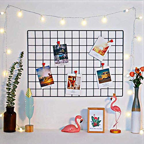 Image of MILAD SAIFIX Wall Grid Creative Decoration Dormitory Wall Decoration Frame Photo Wall DIY Message Board Shooting Props Family, Office, Etc. 60 x 45 in CM's(Black, Set of 1)