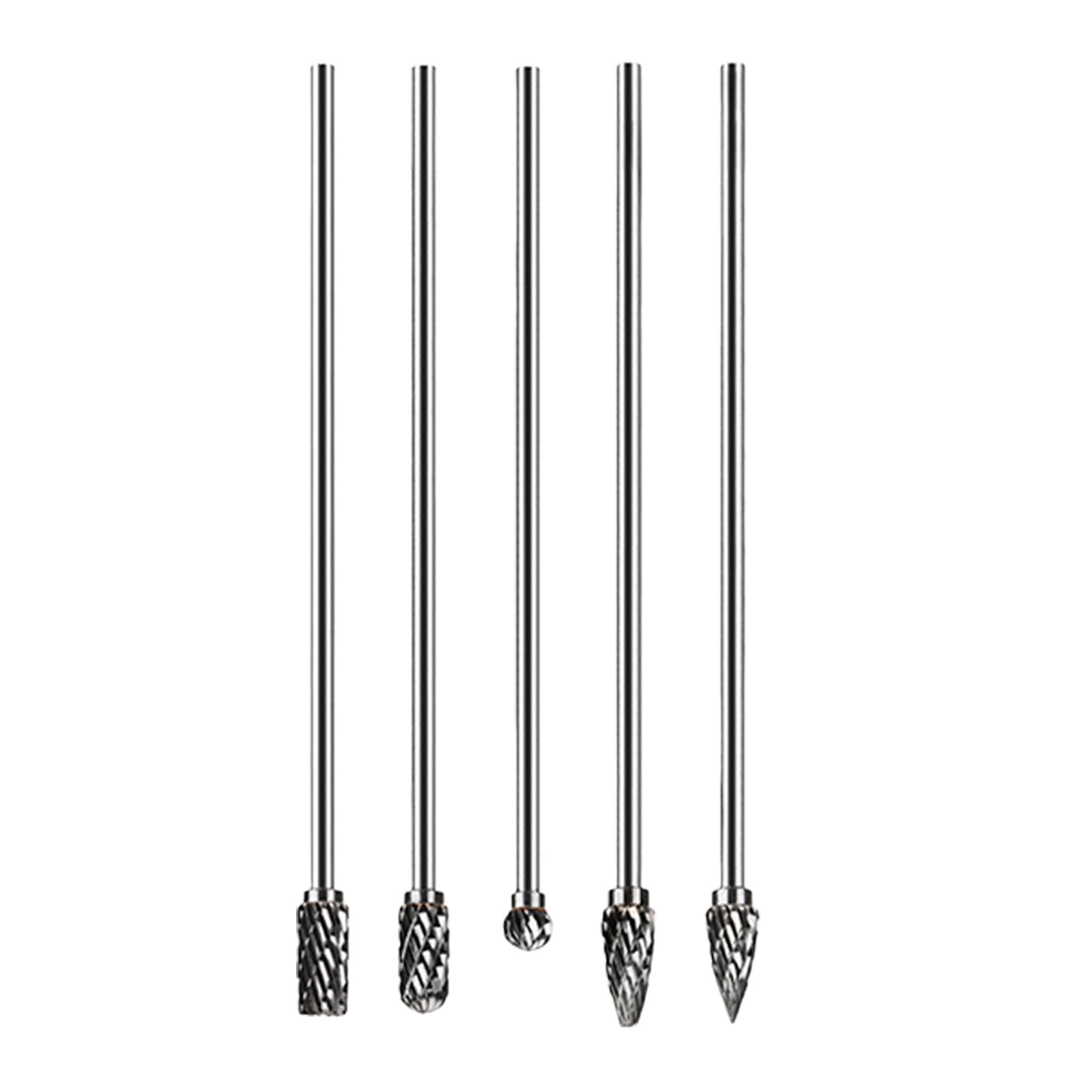 5 / 10Pcs Rotary File Burr Industrial Alloy Rotary Files Cylindrical Grinding Head Professional Metalworking Tool Burr Set