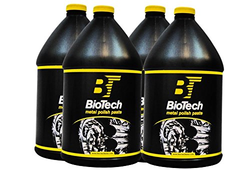 BioTech Metal Polish Paste, Metal Cleaners, Metal Polishers, Metal Shine 128 oz Gallon (4)