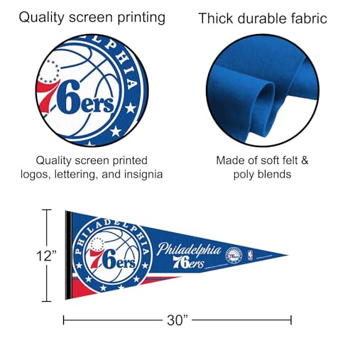 Image of Philadelphia 76ers Pennant Full Size 12 in X 30 in
