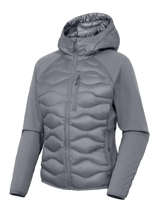 Veste hybride femme légère coupe-vent pour courir au chaud en automne hiver