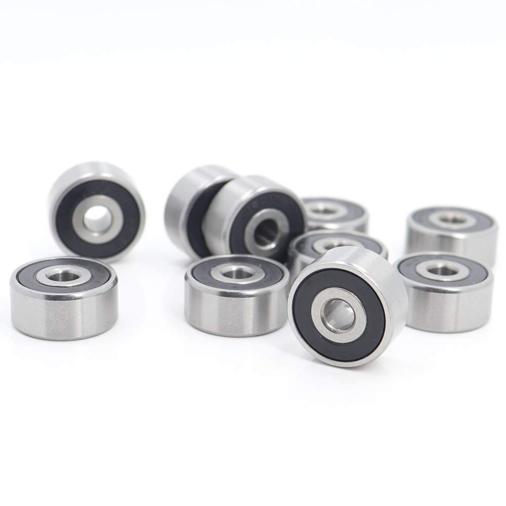 ZBJGBUIA 1601RS 1601-2RS Bearing 4.762 * 17.462 7.938mm ABEC-1 Inch Ball Bearings 1601 RS RZ 2RS