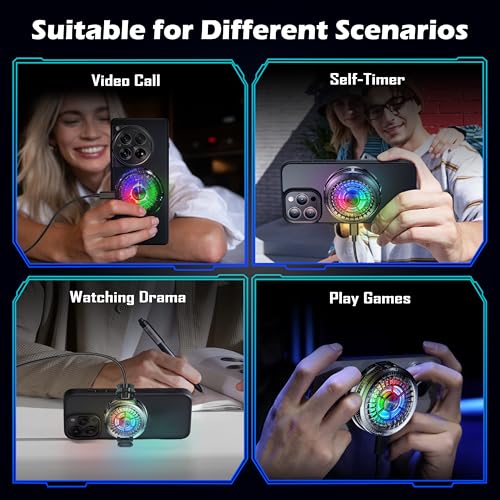 auvstar Handy Kühler mit TEC Halbleiter-Kühlung: Ultradünn & Leicht, Starke 3-Stufen Kühlung, Universell Kompatibel, Hohe Energieeffizienz