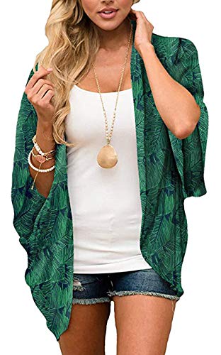 Image of CASURESS Women's Cardigan-Sheer Kimono Loose Summer Floral Print Cover Ups