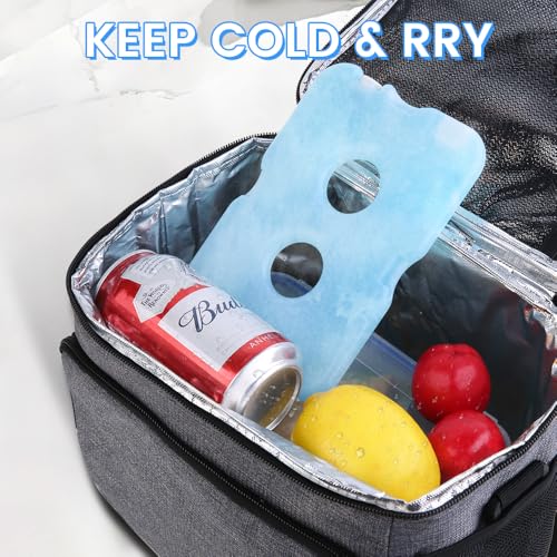 Image of 4 Pack Ice Packs for Lunch Boxes & Coolers, Slim Reusable Lunchbox Cooler for Women, Quick Freeze Space Saving Freezer Icepack, Long-Lasting Picnic Accessories Small Cold Pack, Travel Essentials
