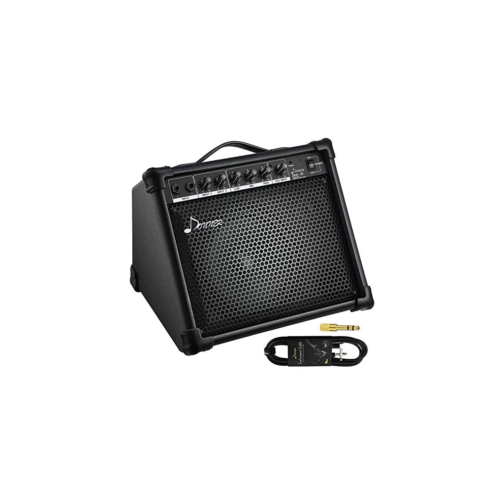 Donner DKA20 Keyboard Amplifier 20 Watt Keyboard AMP with Aux in and