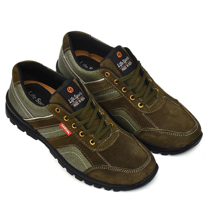 LIFE SPORTS Trendy Comfy Mid-Top Casual Sneaker for Men Olive Size 10 UK/IND (B0CL4Y5XNP) Amazon Price History, Amazon Price Tracker
