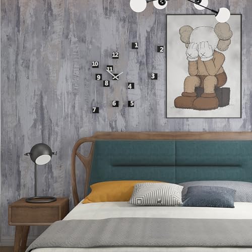 FEILAYS grau Tapete Betonoptik Klebefolie Retro Wandtapete Grau Möbelfolie Industrial Optik Wanddeko Wohnzimmer Küchentapete Abwaschbar Tapeten Schlafzimmer Vintage Shabby Baddeko 60CM×5M