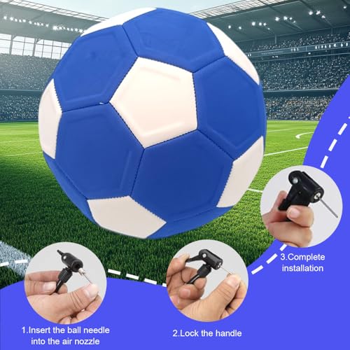 PLLYPE Fußball Curve Ball Größe 5, 22 cm Fußball Kurvenball, Swerve Ball Football, Curves Soccer Balls, für Kinder und Erwachsene für Training Drinnen und Draußen, Blau