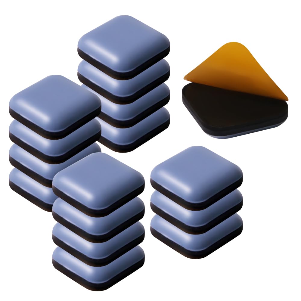 Furniture Sliders Pad，Appliance Sliders for Kitchen Appliances, Kitchen Appliance Sliders for Counter，Self Adhesive Small Appliance Slider （16,square-