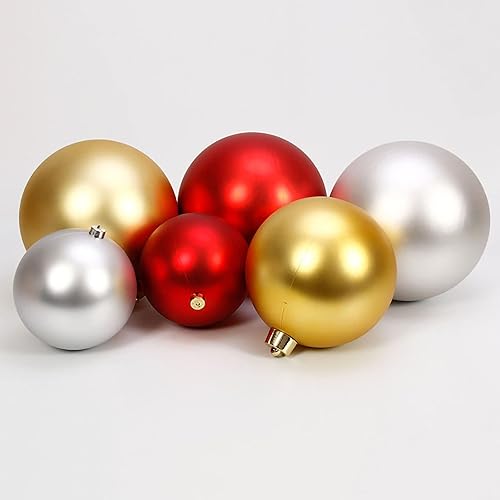 Miniatura 5 de Esferas de Navidad para árbol de Navidad, bola de plástico inastillable de 8 pulgadas, bola de Navidad de plástico dorado, decoración de Navidad,