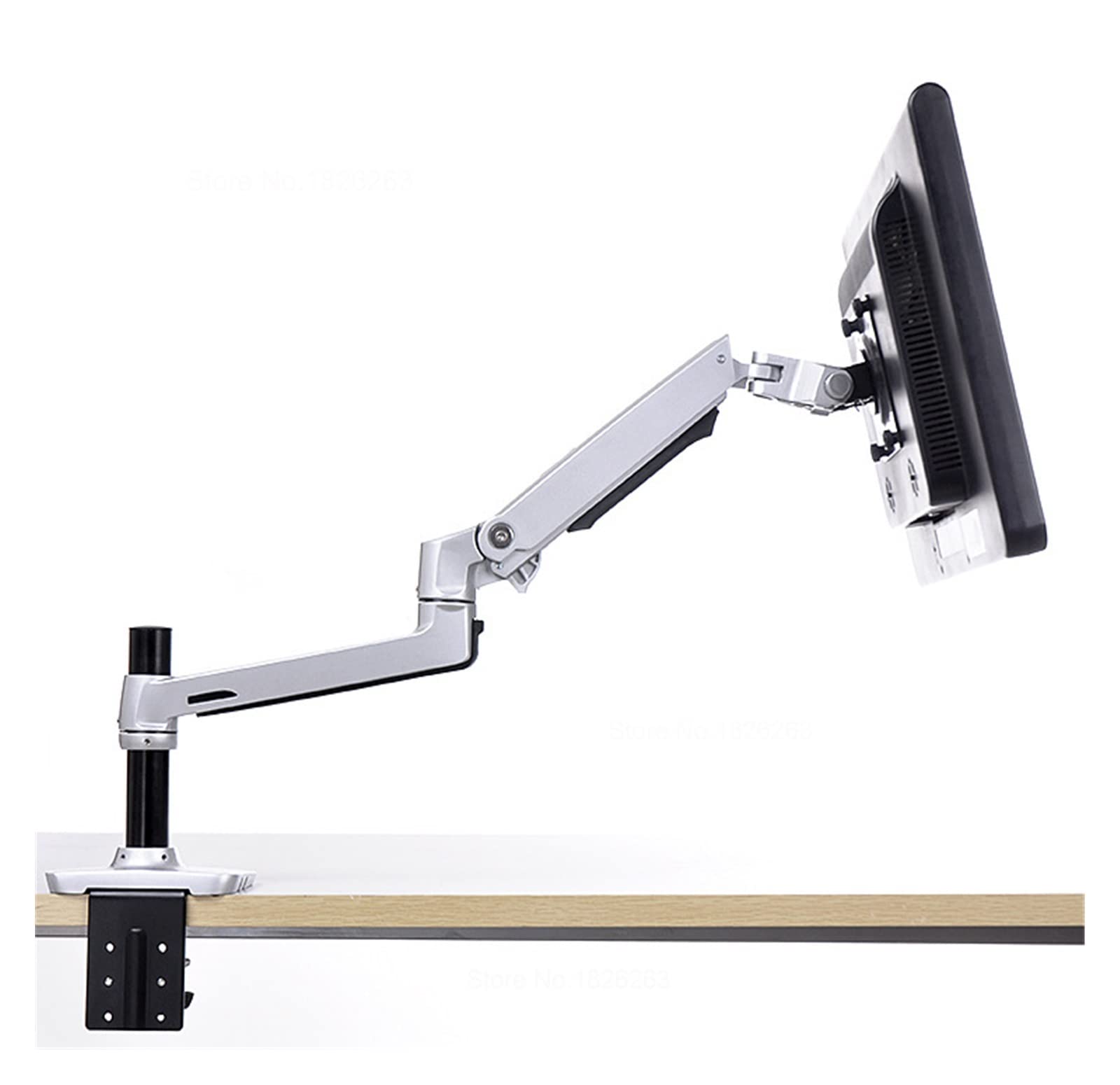 Supporto per Lo Stand del Computer Supporto for Monitor da Tavolo Full Motion 17-32" Supporto for Monitor in Alluminio con Braccio a Molla Meccanica Carico 10 kg Elevata flessibilità(Noir)