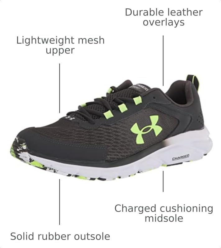 Image of Under Armour Mens Charged Assert 9 Marble Running Shoe