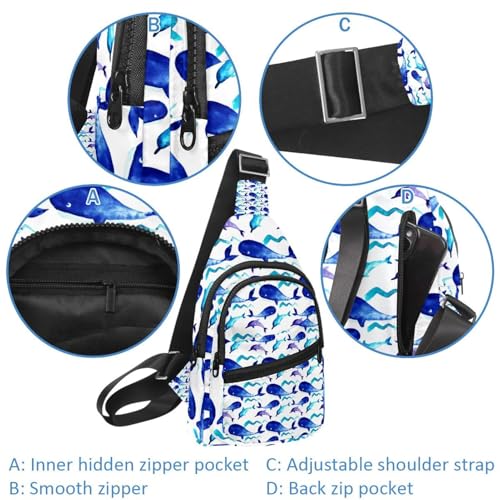 Sac à bandoulière motif dauphin pour homme et femme, sacoche étanche multicolore de 30x18cm