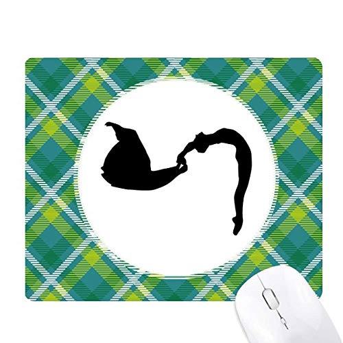 Tapis de souris verte grille pixel avec motif danseuse art