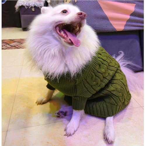 Image of Lulala Dog Sweater for Winter | Warm Knitted Woolen Sweater for Small & Medium Dogs | Cozy Cable Knit Pullover for Pets | Soft & Stretchable Winter Dog Clothes