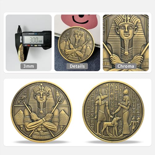TOYTOSMPL Anubis and Ancient Egyptian Religious Coin Gift Set | Inspirational Medallion | Faith-Based Gifts for Spiritual Encouragement for Men & Women by TOYTOSMPL - Image 4