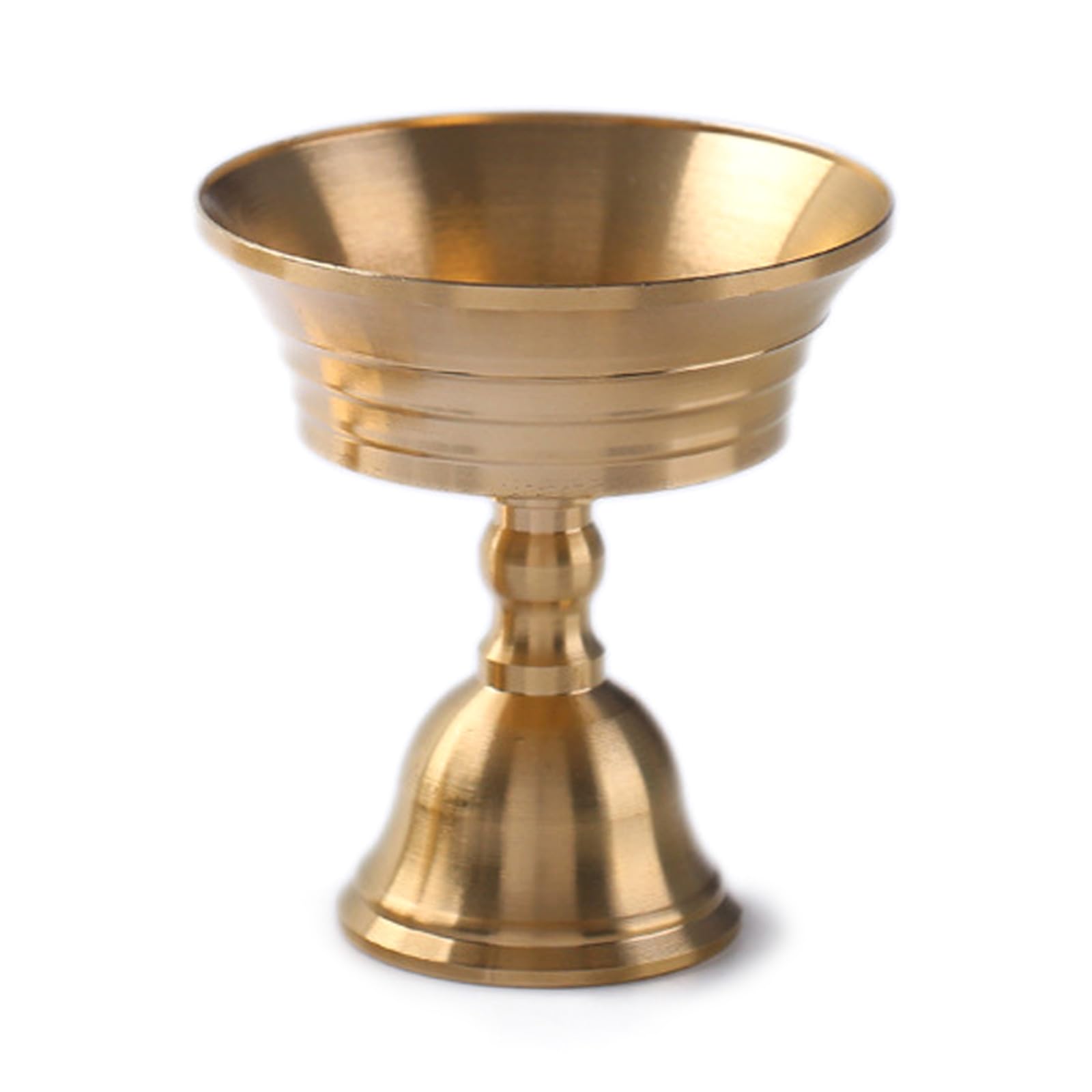 Ghee Lamp Butter Lamp Holder Cup Stand Brass Candlestick Votives Tealight Candleholder Buddhist Altars Supplies Brass Candelabra